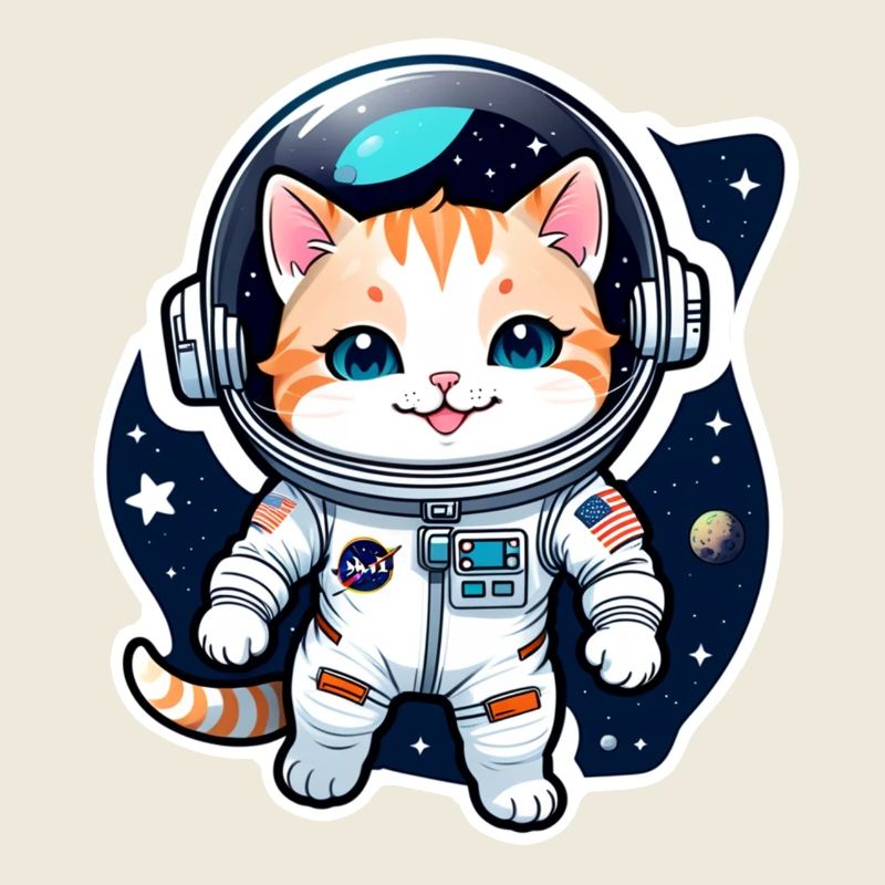 chat astronaute - espace