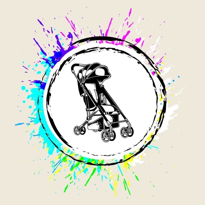 Poussette bébé coloré