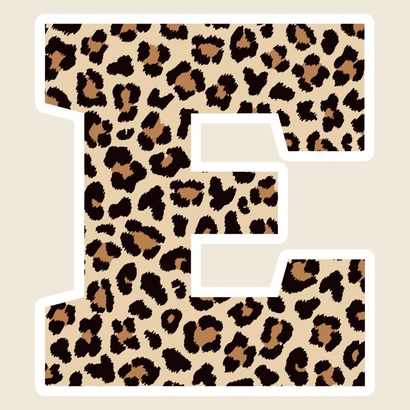 Buchstabe E Leopardenmuster - Geschenkidee zum Geburtstag