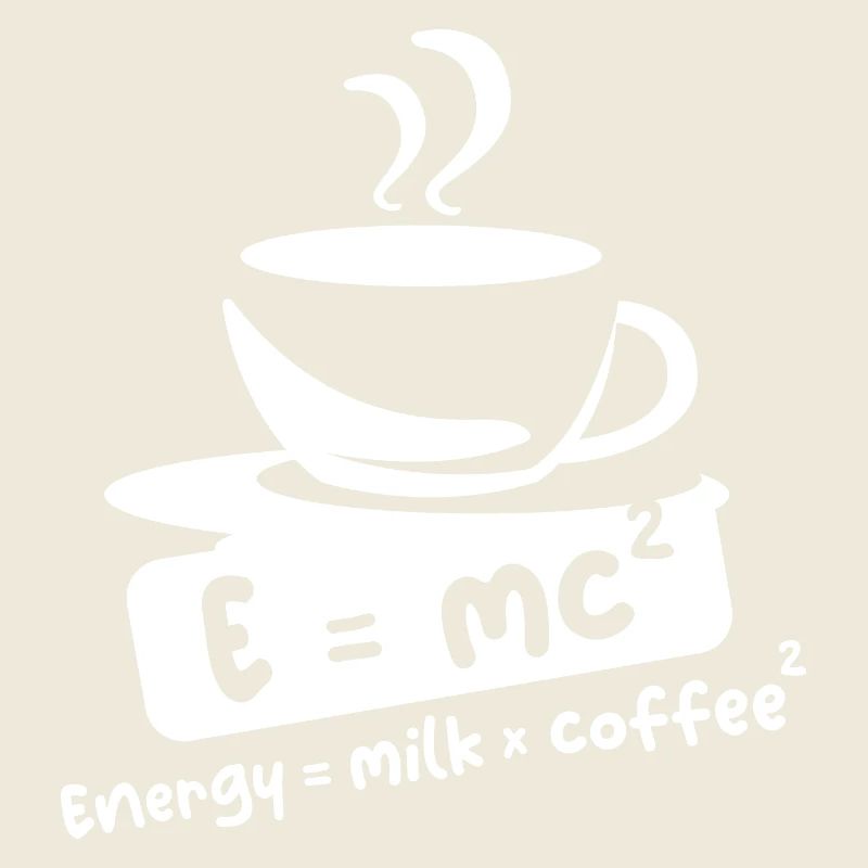 E = mc2 café dictons drôles Einstein Cafe symbole