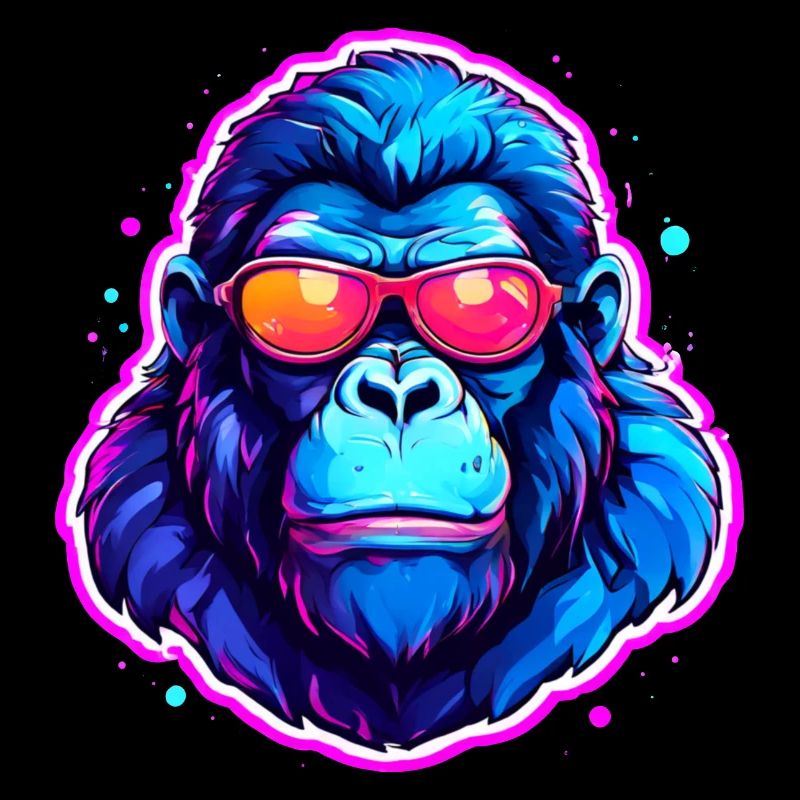 A cool gorilla with sunglasses