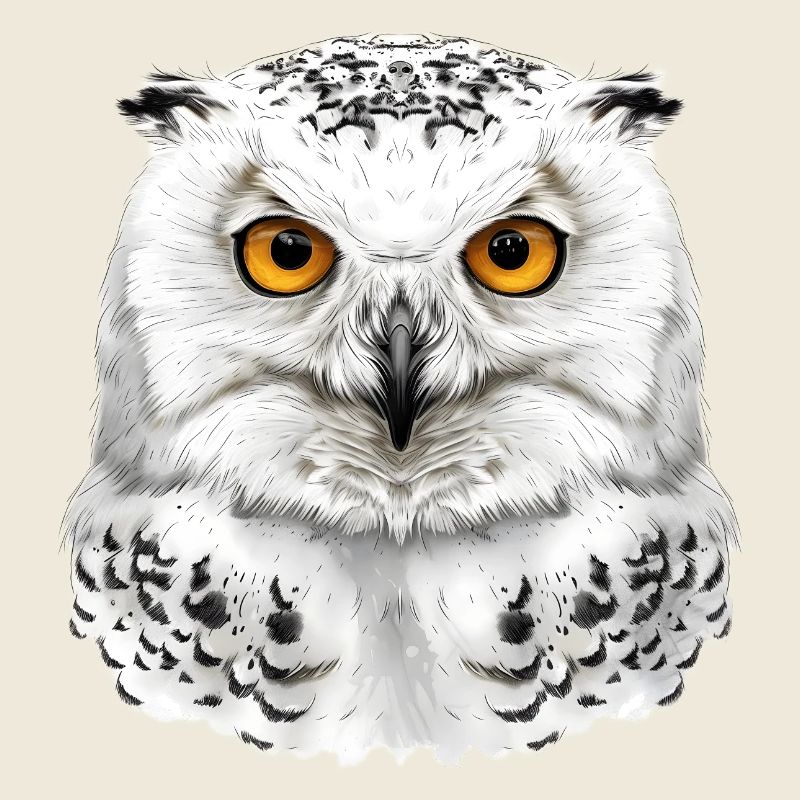Schneeeulen-Kopf