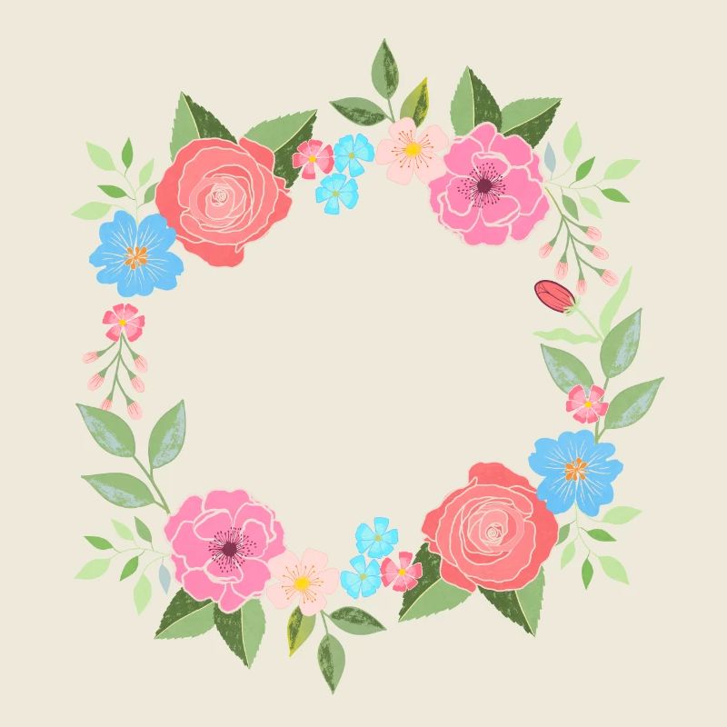 Spring flowers with plenty of space for your text