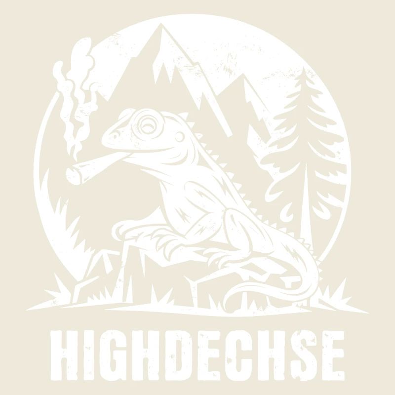 Highdechse - Eidechse mit einem Joint