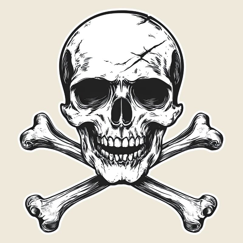 Skull and bone cross