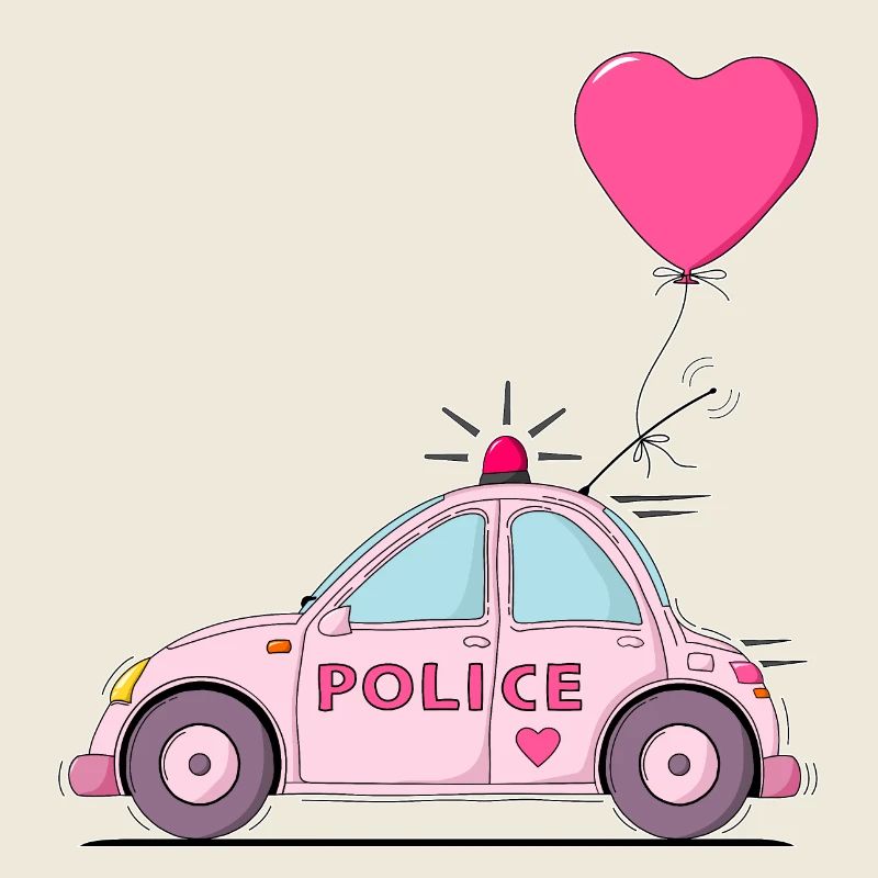 Police Herz Rosa