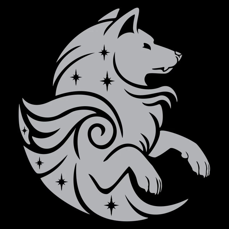 Star Wolf Magic Wappen - Farbe anpassbar