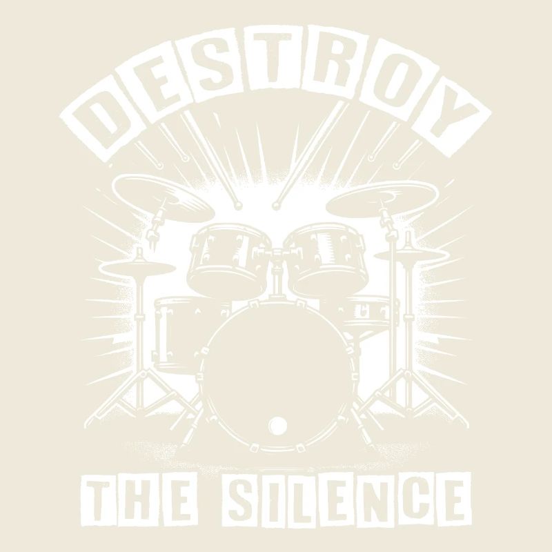 Drums Drummer Destroy Silence Rockband.