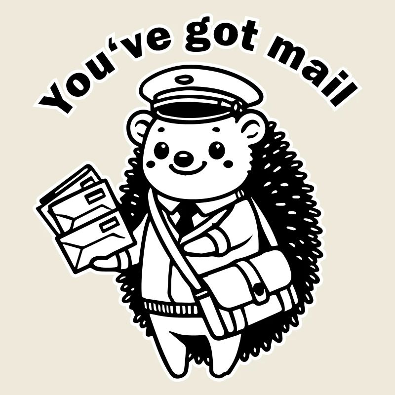Facteur Hérisson - Design « Vous avez du courrier »