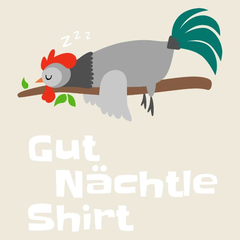 Gut Nächtle Shirt Hahn Design Pyjama Geschenk