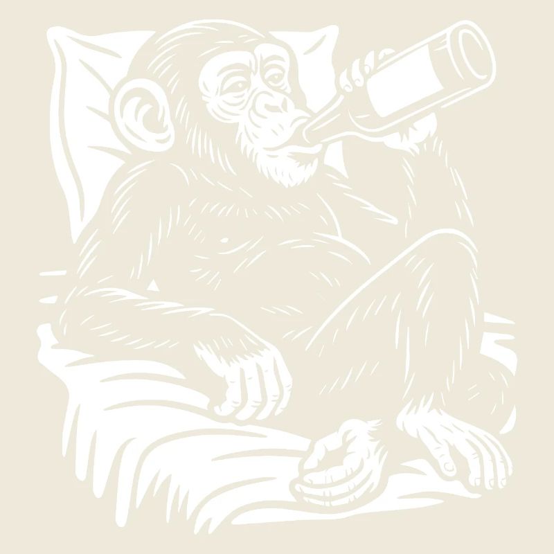 Cheeky Chimp Sips Beer