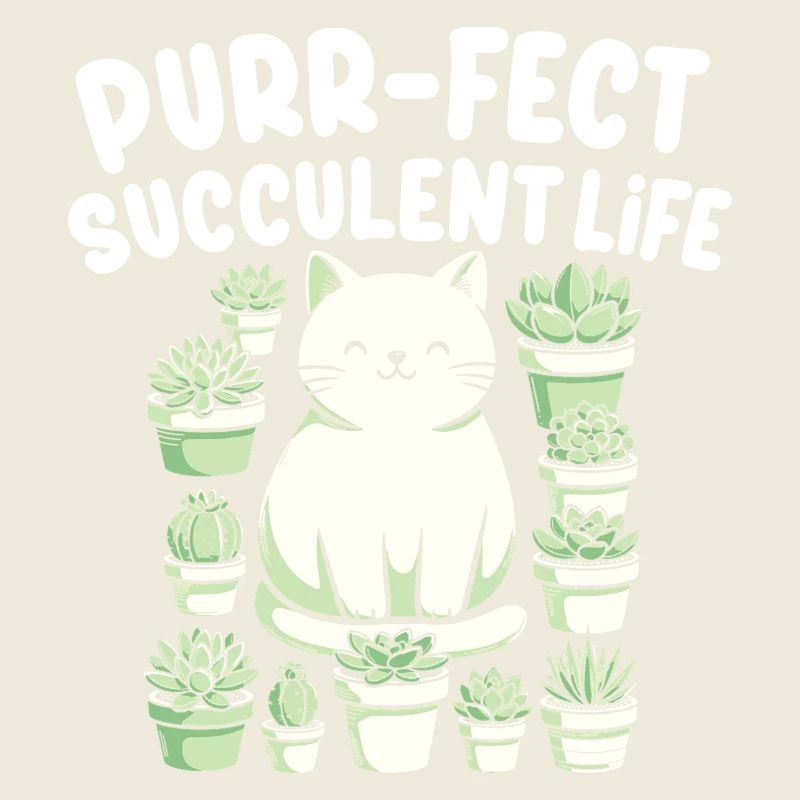 Funny Plant Succulent Cactus Cat