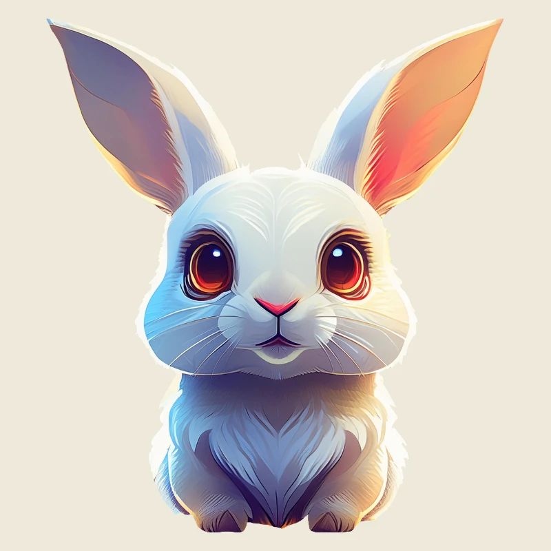 Weißer Kuschel-Hase