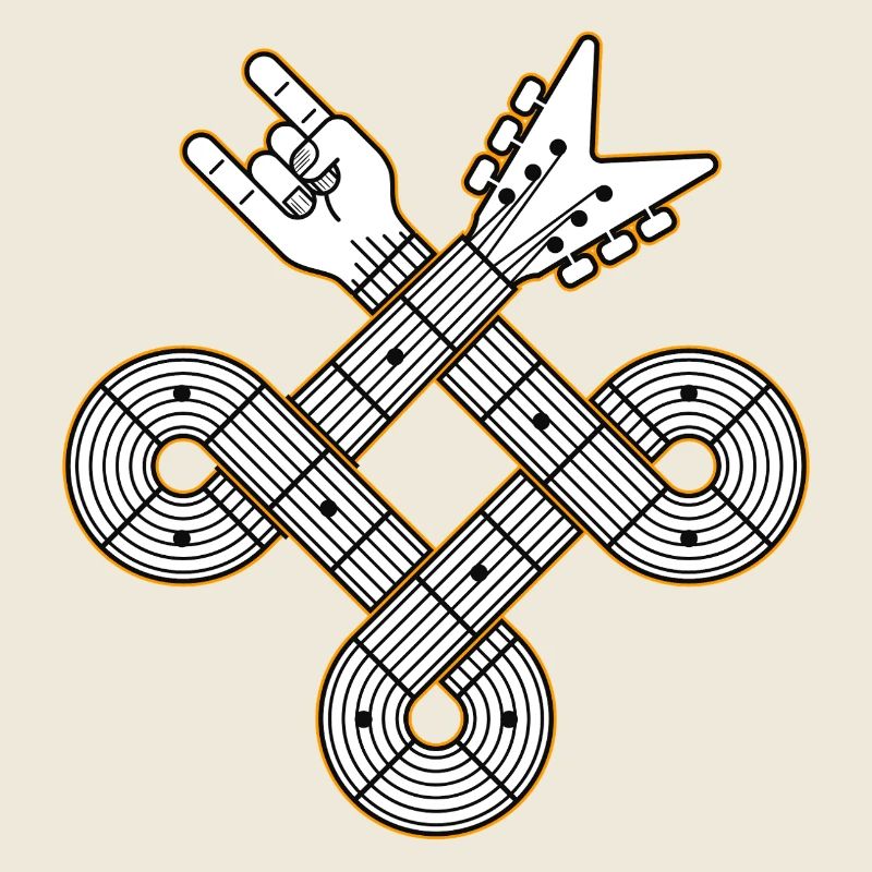 Nœud celtique de guitare entrelacée