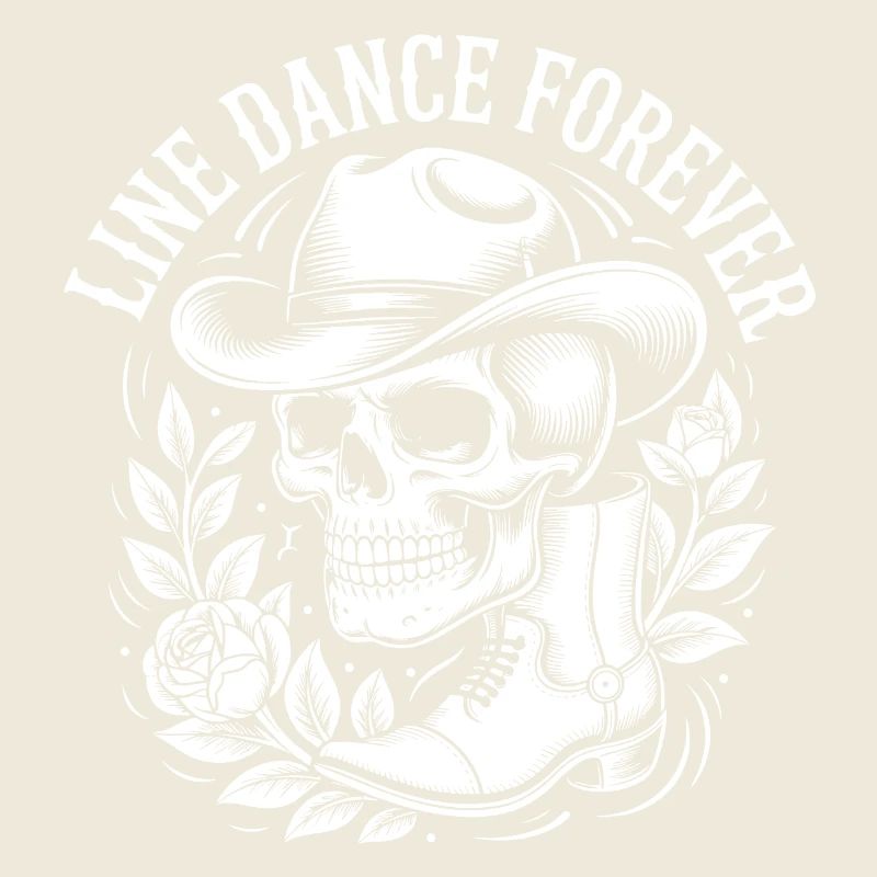 Line Dance Skull Western