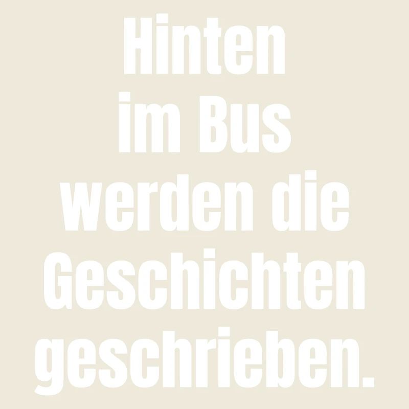 Hinten im Bus Geschichten geschrieben