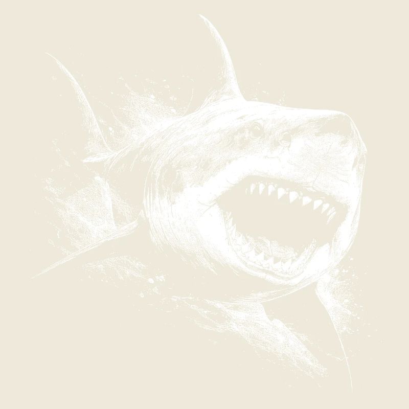 Silhouette du requin noir et blanc