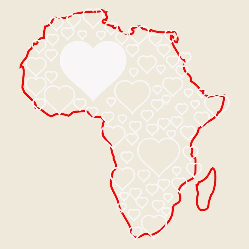 Africa Heart Pattern: Love Continents
