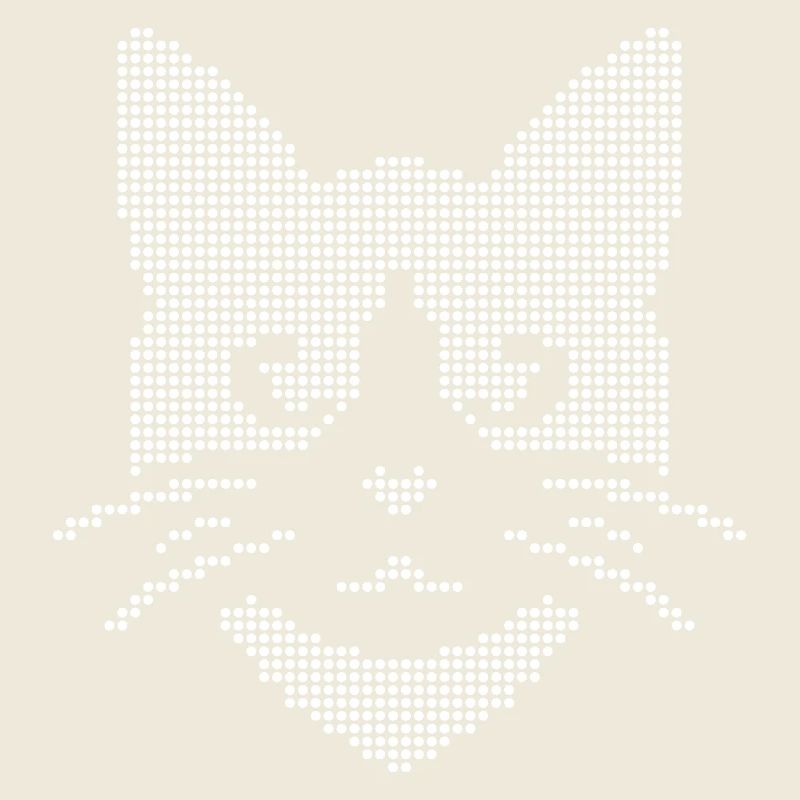 Visage de chat en demi-teinte