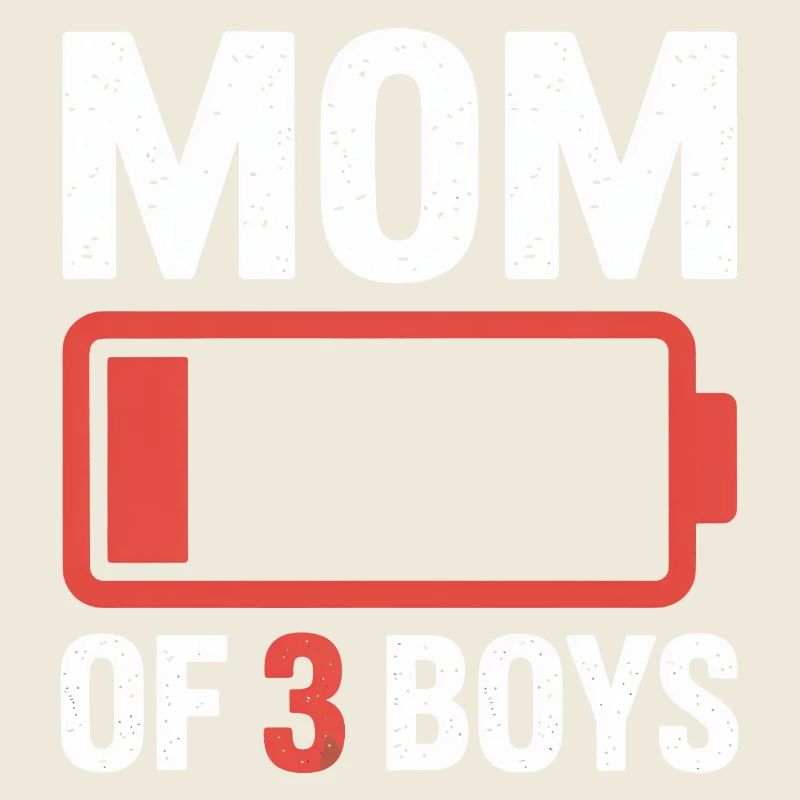 Batterie-Logo der Mutter von 3 Jungen