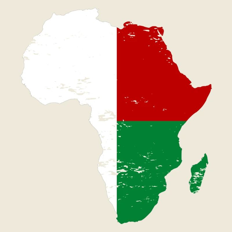 Drapeau de Madagascar Afrique