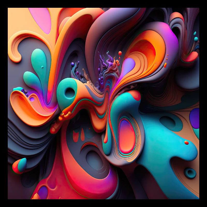 Motif de tourbillon abstrait multicolore vibrant