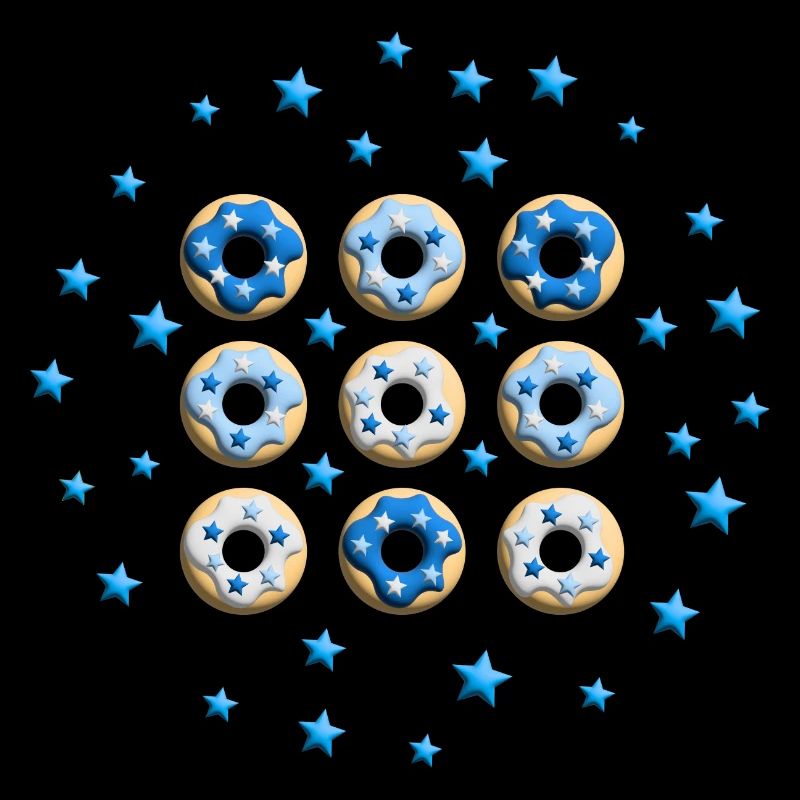 Winter Donuts mit Sternen.