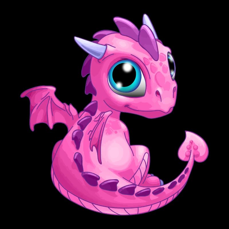 Bébé Dragon Rose | Mignon bébé dragon rose