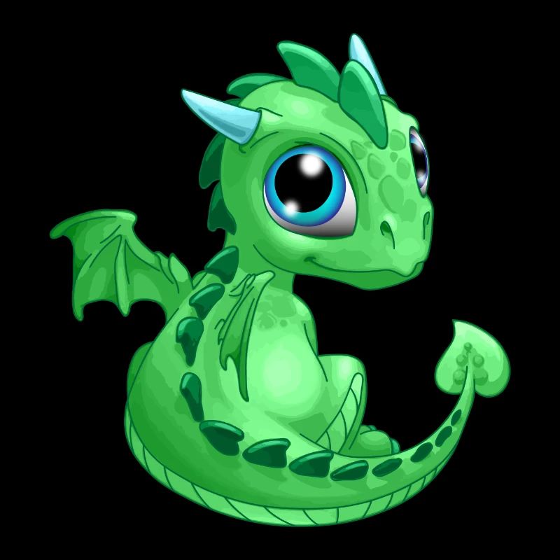 Bébé Dragon Vert | Mignon bébé dragon vert