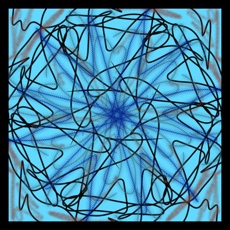 abstrakter blauer Stern