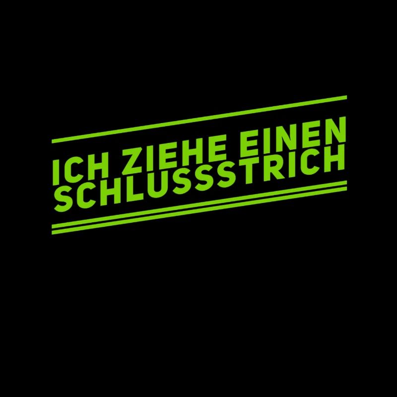 einen Schlussstrich ziehen