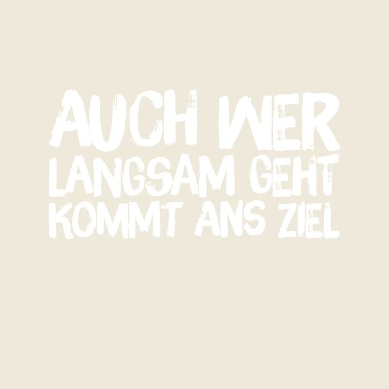 ich gehe mein eigenes Tempo