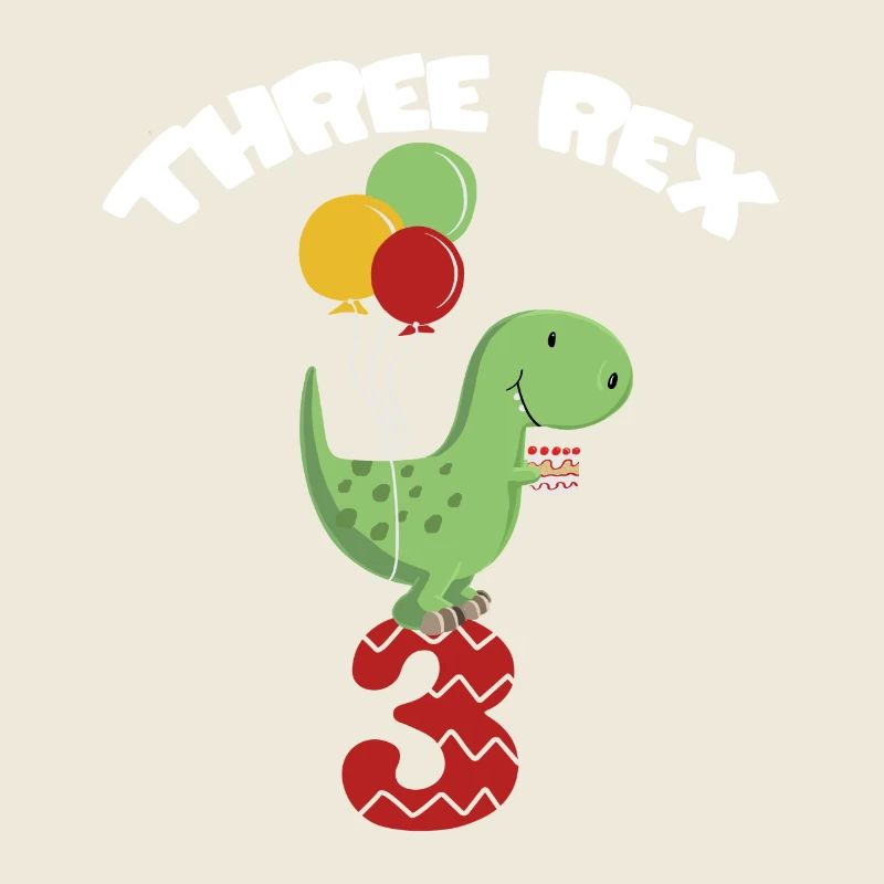 Three Rex - Dritter Geburtstag Junge - 3 Jahre