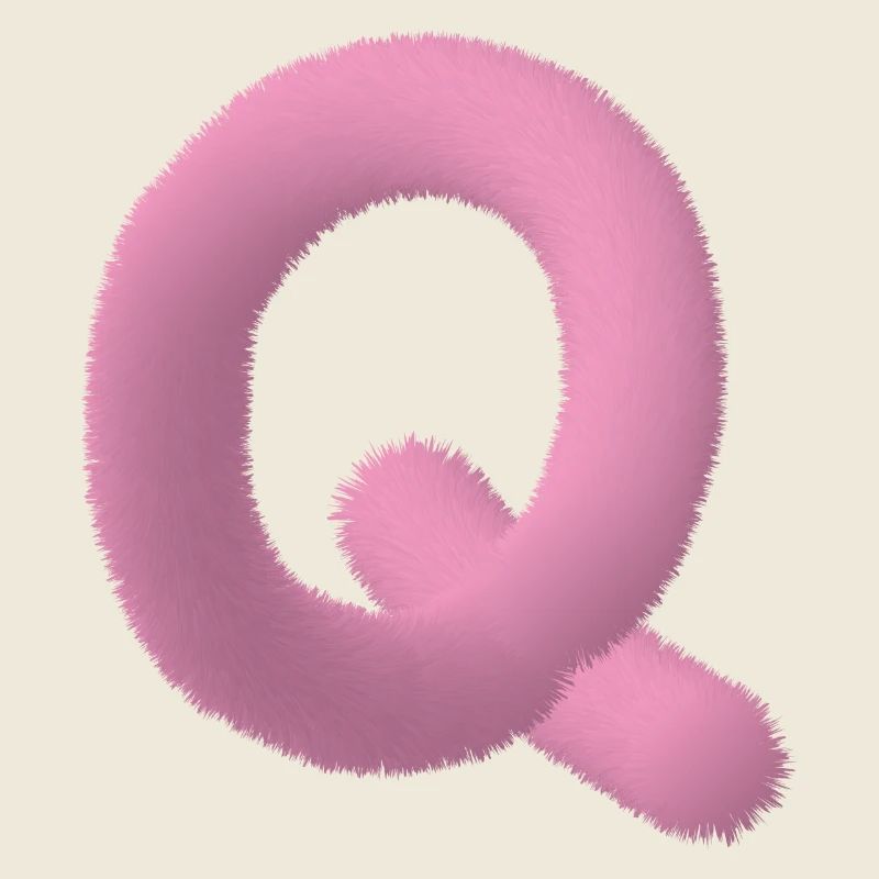 Fluffy Letter Q