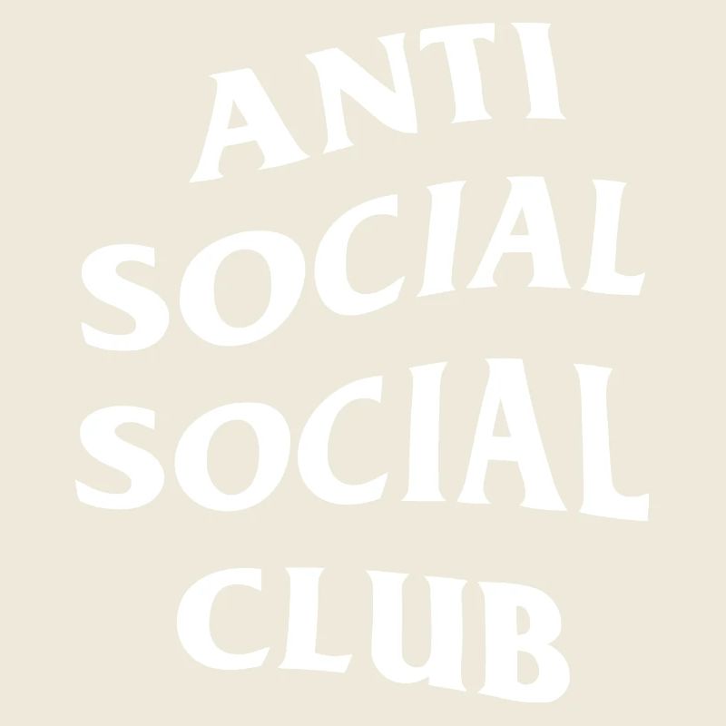 citation AntiSocialClub Texte en gras Design tshirt