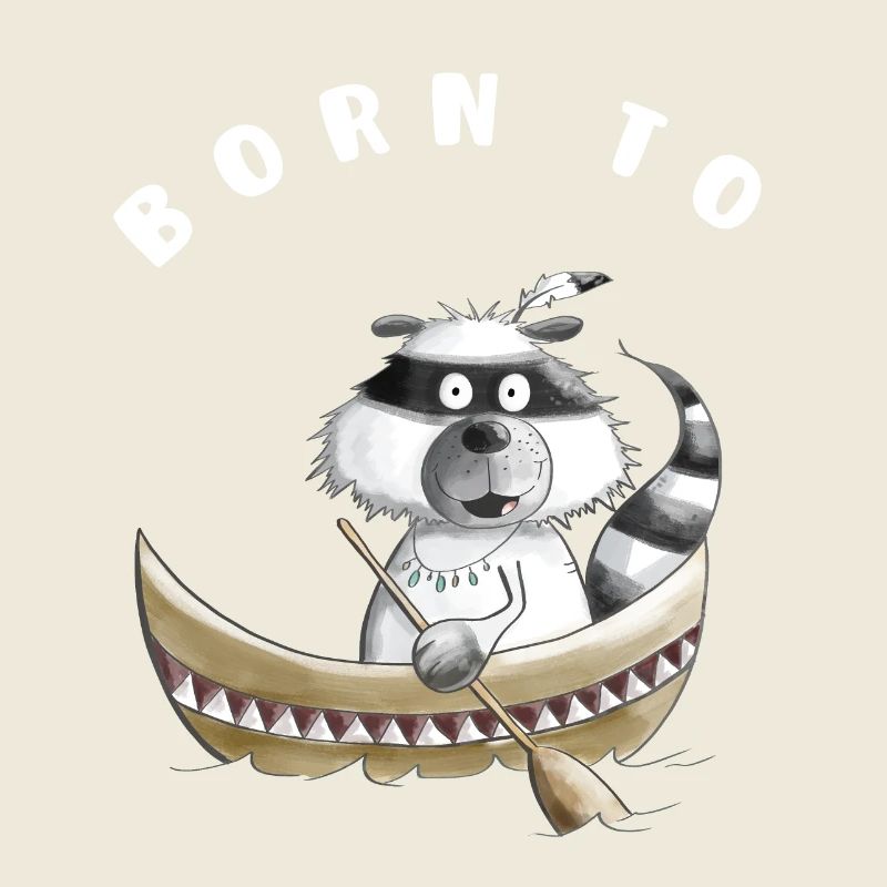 Zum Paddeln oder Rudern Geboren Waschbär Geschenk