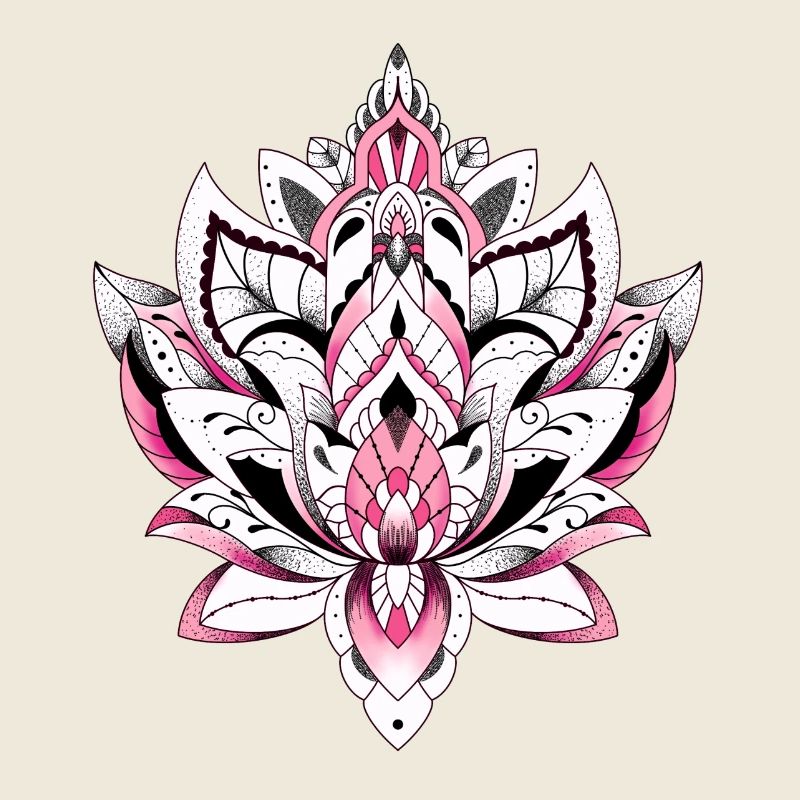 lotus mandala couleur rose