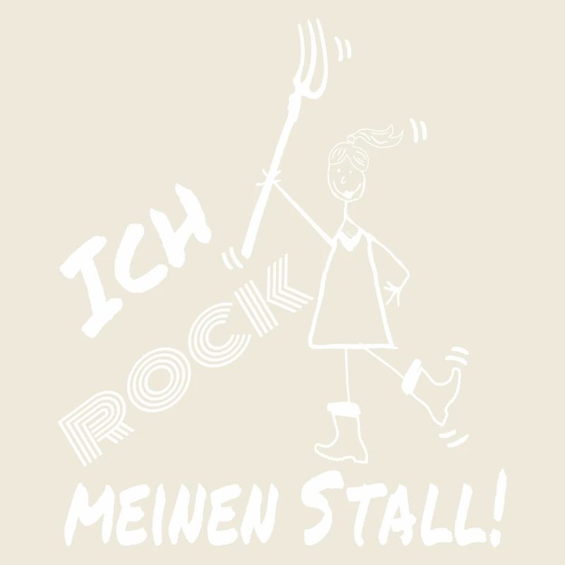 Frau Mistgabel Stall witzig