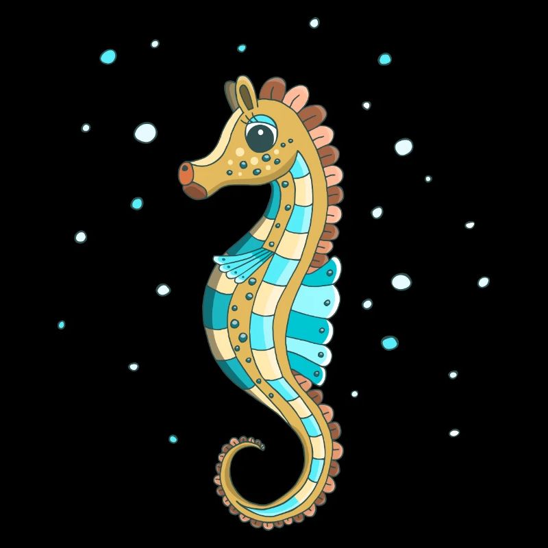 Motif mignon hippocampe