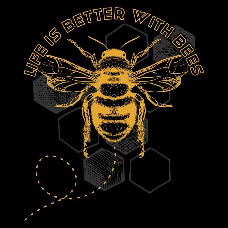 Bienen-Hex-Gitter: Das Leben ist besser mit Bienen
