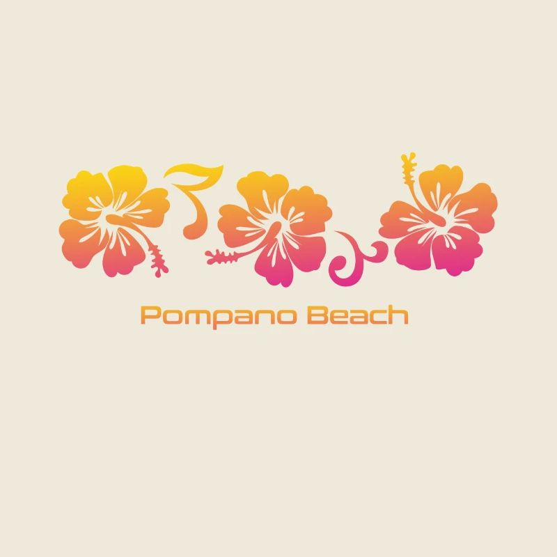 Pompano Beach Floride Hibiscus Souvenir Vacances