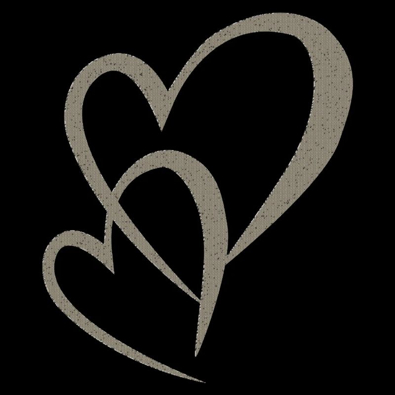 herzen doppelt gewebe