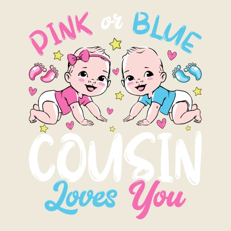 Rosa oder blauer Cousin liebt Ihr Baby Geschlecht Enthüllung