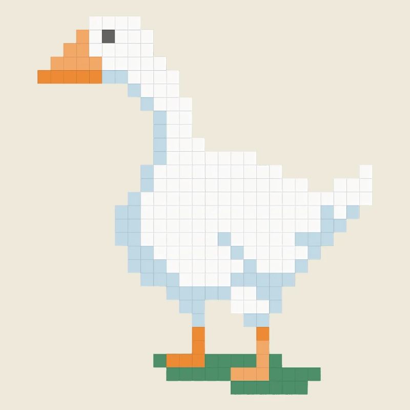 Un canard pixélisé