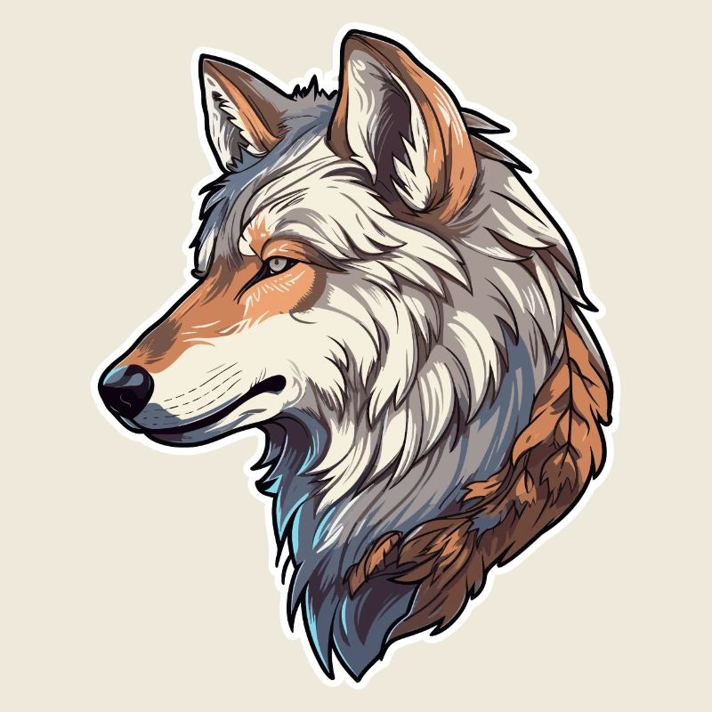 Wolf costume blue wolf head werewolf and