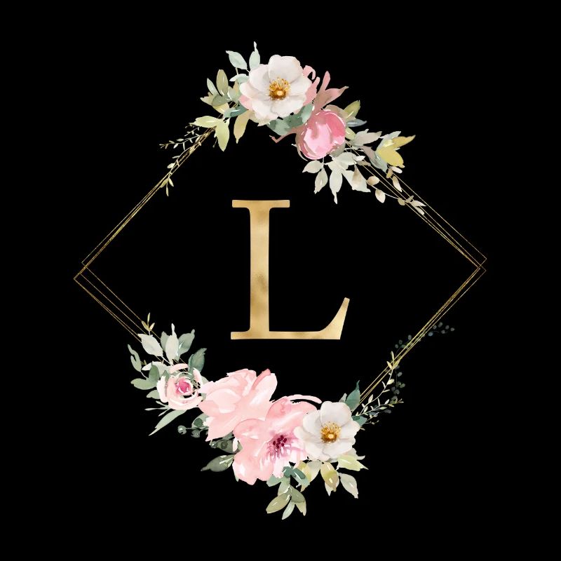 Customizable Monogram L Pastel Floral