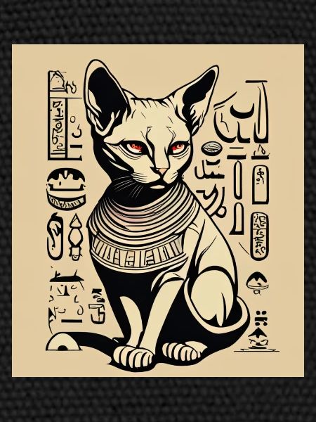Ägyptische Katzenschablone
