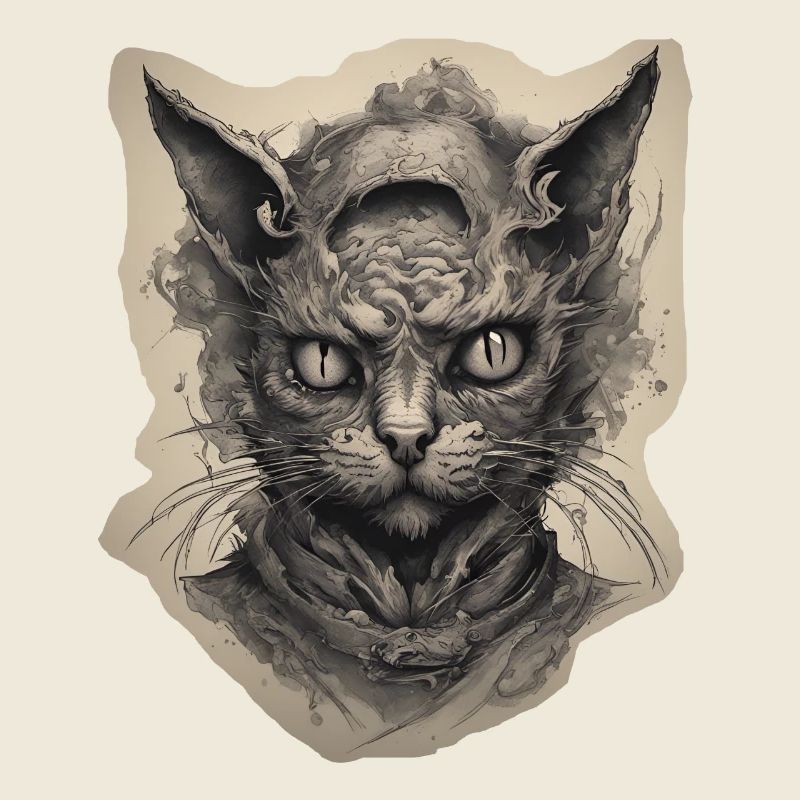 Horreur / Chat / Kitty / Halloween / Effrayant