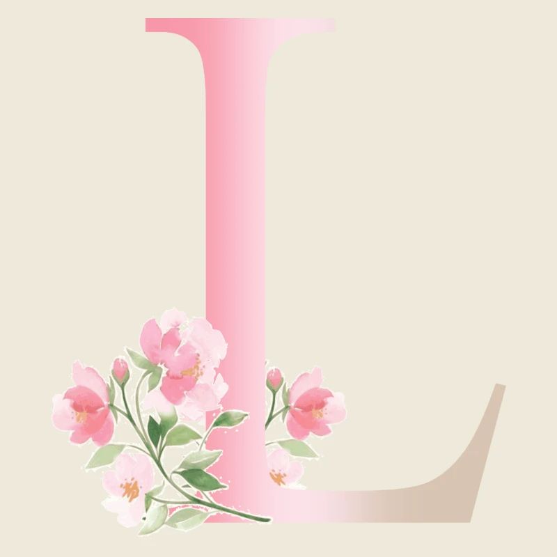 Lettre L avec des fleurs