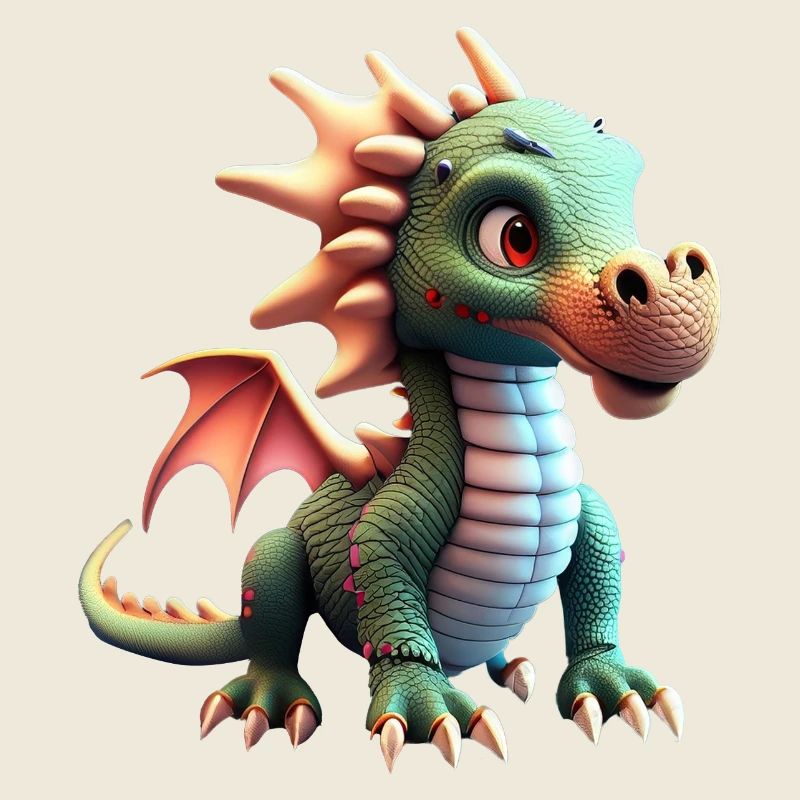 mignon petit bébé dragon drôle